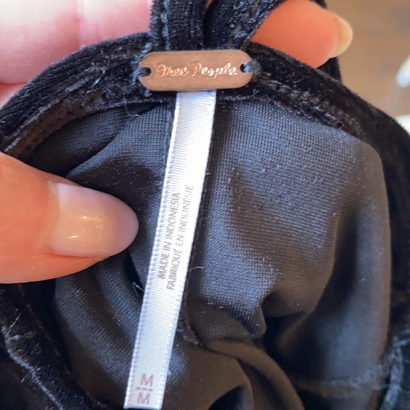 Free People Black Velvet Eyelash Lace Camisole Tank - Picture 6 of 6